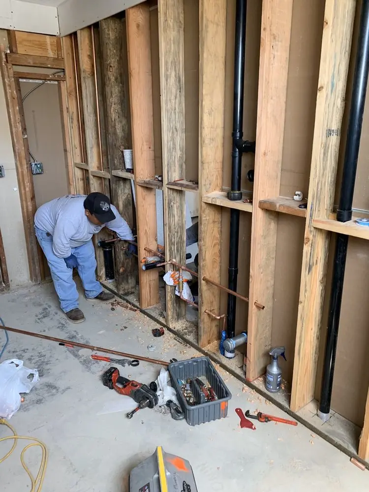 Commercial rough-in plumbing for Gas Line Repair in Sunbury